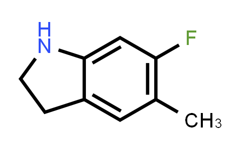 CAS No. 162100-50-7, 1H-Indole, 6-fluoro-2,3-dihydro-5-methyl-