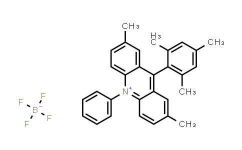 CAS No. 1621020-00-5, 9-Mesityl-2,7-dimethyl-10-phenylacridinium tetrafluoroborate