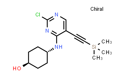 MC528918 | 1621619-11-1 | Cyclohexanol, 4-[[2-chloro-5-[2-(trimethylsilyl)ethynyl]-4-pyrimidinyl]amino]-, trans-