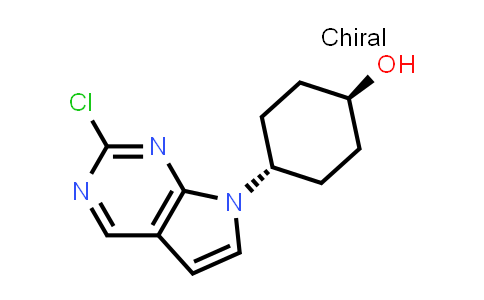 CAS No. 1621619-12-2, trans-4-(2-Chloro-7H-pyrrolo[2,3-d]pyrimidin-7-yl)cyclohexanol