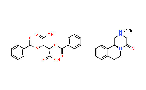 CAS No. 1622136-46-2, (S)-2,3,6,7-tetrahydro-1H-pyrazino[2,1-a]isoquinolin-4(11bH)-one (2S,3S)-2,3-bis(benzoyloxy)succinate