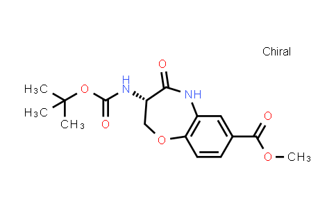 CAS No. 1622852-83-8, (S)-Methyl 3-((tert-butoxycarbonyl)amino)-4-oxo-2,3,4,5-tetrahydrobenzo[b][1,4]oxazepine-7-carboxylate