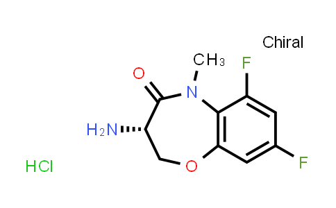 CAS No. 1622855-46-2, (S)-3-Amino-6,8-difluoro-5-methyl-2,3-dihydrobenzo[b][1,4]oxazepin-4(5H)-one hydrochloride