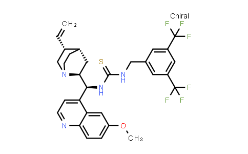 CAS No. 1623075-49-9, N-[[3,5-Bis(trifluoromethyl)phenyl]methyl]-N'-[(8α,9S)-6'-methoxycinchonan-9-yl]thiourea