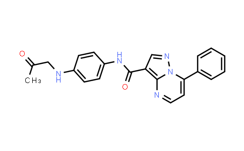 CAS No. 1626557-04-7, Pyrazolo[1,5-a]pyrimidine-3-carboxamide, N-[4-(acetylmethylamino)phenyl]-7-phenyl-
