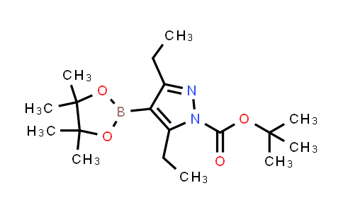 CAS No. 1627721-34-9, tert-Butyl 3,5-diethyl-4-(4,4,5,5-tetramethyl-1,3,2-dioxaborolan-2-yl)-1H-pyrazole-1-carboxylate