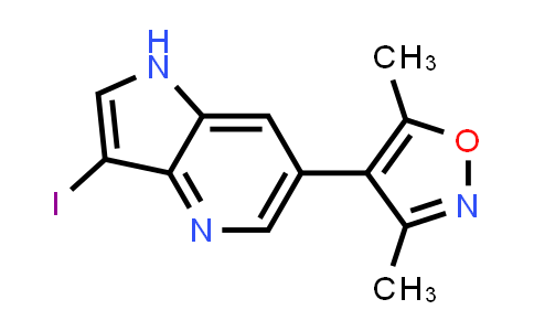 CAS No. 1627926-81-1, 4-(3-Iodo-1H-pyrrolo[3,2-b]pyridin-6-yl)-3,5-dimethylisoxazole