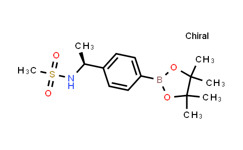 CAS No. 1628013-41-1, (S)-N-(1-(4-(4,4,5,5-Tetramethyl-1,3,2-dioxaborolan-2-yl)phenyl)ethyl)methanesulfonamide