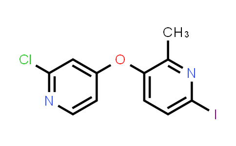 CAS No. 1628184-06-4, 3-((2-Chloropyridin-4-yl)oxy)-6-iodo-2-methylpyridine