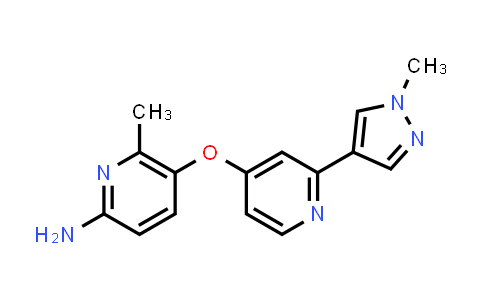 CAS No. 1628184-09-7, 6-Methyl-5-((2-(1-methyl-1H-pyrazol-4-yl)pyridin-4-yl)oxy)pyridin-2-amine