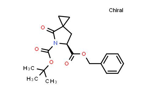 CAS No. 1628205-95-7, 6-Benzyl 5-tert-butyl (6S)-4-oxo-5-azaspiro[2.4]heptane-5,6-dicarboxylate