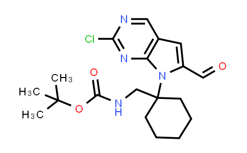 CAS No. 1628256-25-6, tert-Butyl ((1-(2-chloro-6-formyl-7H-pyrrolo[2,3-d]pyrimidin-7-yl)cyclohexyl)methyl)carbamate