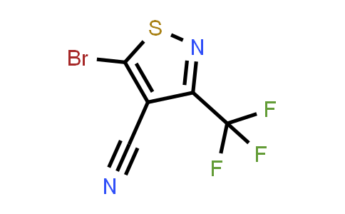 CAS No. 1628451-85-3, 5-Bromo-3-(trifluoromethyl)-1,2-thiazole-4-carbonitrile