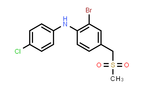CAS No. 1628821-20-4, 2-Bromo-N-(4-chlorophenyl)-4-((methylsulfonyl)methyl)aniline