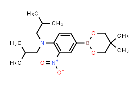 CAS No. 1629125-73-0, 4-(5,5-Dimethyl-1,3,2-dioxaborinan-2-yl)-N,N-diisobutyl-2-nitroaniline