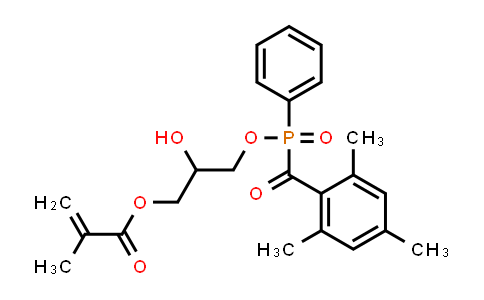 CAS No. 1629221-88-0, 2-Hydroxy-3-((phenyl(2,4,6-trimethylbenzoyl)phosphoryl)oxy)propyl methacrylate