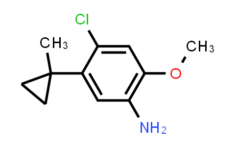 CAS No. 1629269-91-5, 4-Chloro-2-methoxy-5-(1-methylcyclopropyl)benzenamine