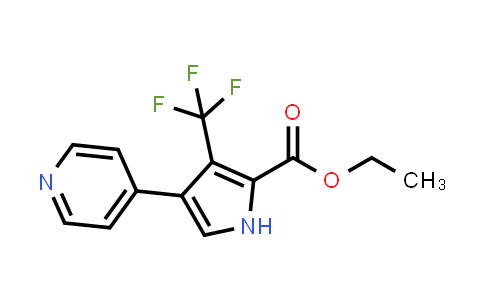 CAS No. 1629633-85-7, Ethyl 4-(pyridin-4-yl)-3-(trifluoromethyl)-1H-pyrrole-2-carboxylate