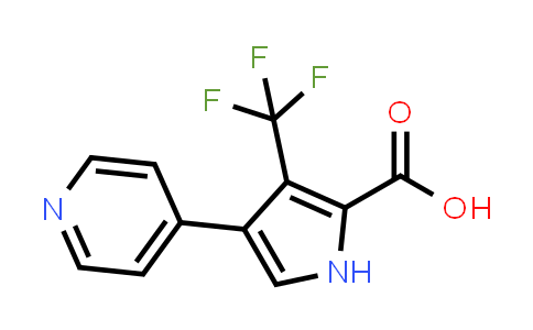 CAS No. 1629633-86-8, 4-(Pyridin-4-yl)-3-(trifluoromethyl)-1H-pyrrole-2-carboxylic acid