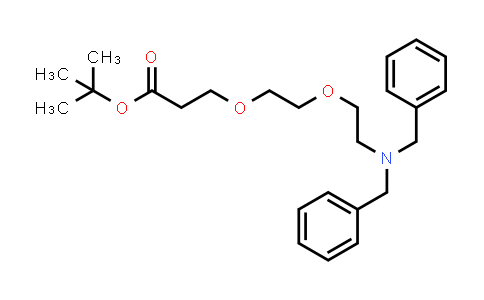 CAS No. 1629676-61-4, Propanoic acid, 3-[2-[2-[bis(phenylmethyl)amino]ethoxy]ethoxy]-, 1,1-dimethylethyl ester