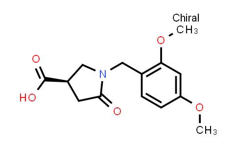 CAS No. 1629681-80-6, (R)-1-(2,4-Dimethoxybenzyl)-5-oxopyrrolidine-3-carboxylic acid