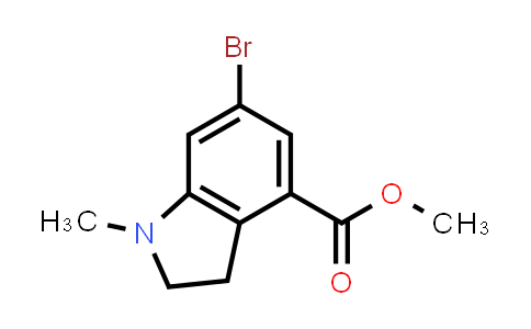 CAS No. 1629879-87-3, Methyl 6-bromo-1-methylindoline-4-carboxylate