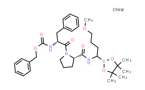 CAS No. 162990-46-7, L-Prolinamide, N-[(phenylmethoxy)carbonyl]-D-phenylalanyl-N-[4-methoxy-1-(4,4,5,5-tetramethyl-1,3,2-dioxaborolan-2-yl)butyl]-