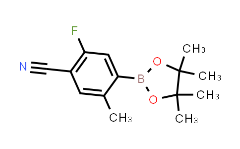 CAS No. 1630082-51-7, 2-Fluoro-5-methyl-4-(4,4,5,5-tetramethyl-1,3,2-dioxaborolan-2-yl)benzonitrile