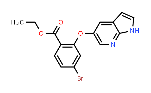 CAS No. 1630101-74-4, Ethyl 4-bromo-2-{1H-pyrrolo[2,3-b]pyridin-5-yloxy}benzoate