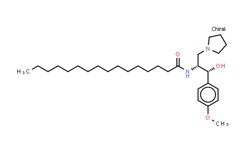 CAS No. 163042-37-3, Hexadecanamide, N-[(1R,2R)-2-hydroxy-2-(4-methoxyphenyl)-1-(1-pyrrolidinylmethyl)ethyl]-