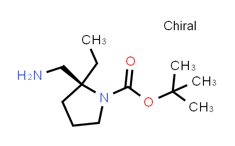 CAS No. 1630815-50-7, tert-Butyl (2S)-2-(aminomethyl)-2-ethylpyrrolidine-1-carboxylate