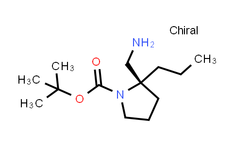 CAS No. 1630815-52-9, tert-Butyl (2R)-2-(aminomethyl)-2-propylpyrrolidine-1-carboxylate