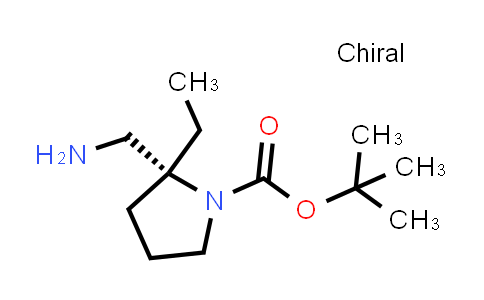 CAS No. 1630815-53-0, tert-Butyl (2R)-2-(aminomethyl)-2-ethylpyrrolidine-1-carboxylate
