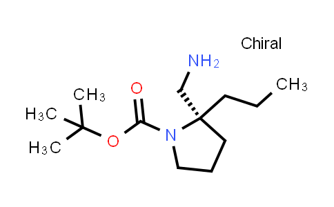 CAS No. 1630815-56-3, tert-Butyl (2S)-2-(aminomethyl)-2-propylpyrrolidine-1-carboxylate