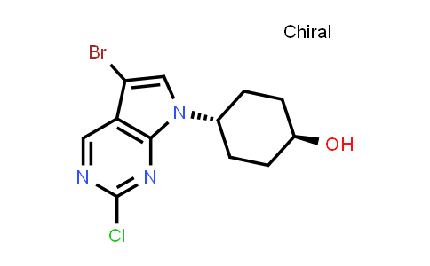 CAS No. 1630906-40-9, trans-4-(5-Bromo-2-chloro-7H-pyrrolo[2,3-d]pyrimidin-7-yl)cyclohexanol