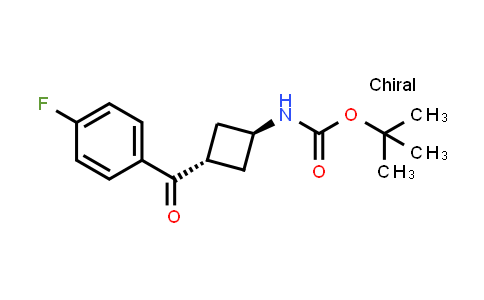 CAS No. 1630906-41-0, trans-tert-Butyl 3-(4-fluorobenzoyl)cyclobutylcarbamate