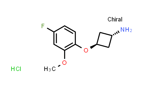 CAS No. 1630906-51-2, trans-3-(4-Fluoro-2-methoxyphenoxy)cyclobutan-1-amine hydrochloride