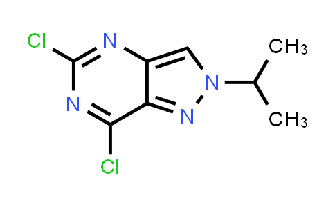 CAS No. 1630906-67-0, 5,7-Dichloro-2-isopropyl-2H-pyrazolo[4,3-d]pyrimidine
