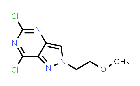 CAS No. 1630906-96-5, 5,7-Dichloro-2-(2-methoxyethyl)-2H-pyrazolo[4,3-d]pyrimidine