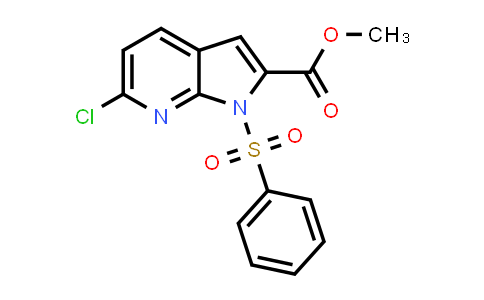 CAS No. 1630907-18-4, Methyl 1-(benzenesulfonyl)-6-chloro-1H-pyrrolo[2,3-b]pyridine-2-carboxylate