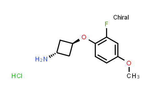 CAS No. 1630907-23-1, trans-3-(2-Fluoro-4-methoxyphenoxy)cyclobutanamine hydrochloride
