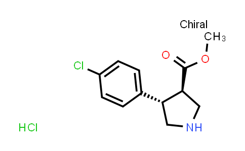 CAS No. 1630945-13-9, Methyl (3R,4S)-4-(4-chlorophenyl)pyrrolidine-3-carboxylate hydrochloride