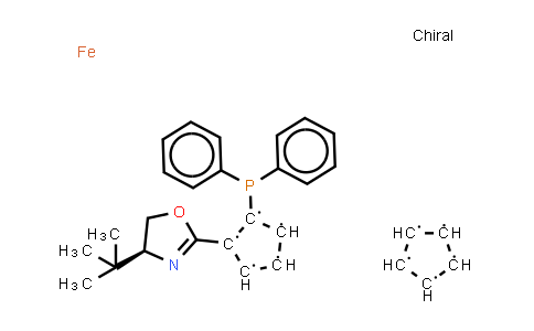 CAS No. 163169-15-1, (2R)-1-[(4S)-4-(1,1-Dimethylethyl)-4,5-dihydro-2-oxazolyl]-2-(diphenylphosphino)ferrocene