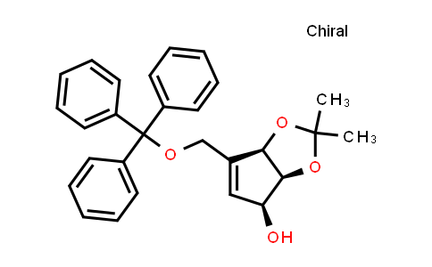CAS No. 163226-45-7, (3AS,4S,6aR)-2,2-dimethyl-6-((trityloxy)methyl)-4,6a-dihydro-3aH-cyclopenta[d][1,3]dioxol-4-ol