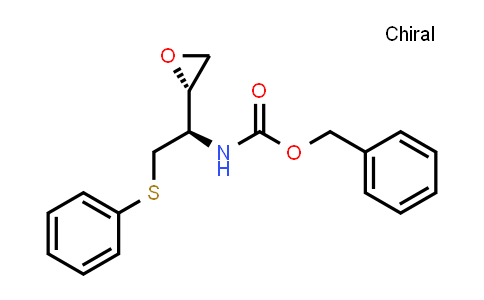 CAS No. 163462-16-6, benzyl ((R)-1-((S)-oxiran-2-yl)-2-(phenylthio)ethyl)carbamate