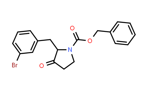 CAS No. 1637310-50-9, Benzyl 2-[(3-bromophenyl)methyl]-3-oxopyrrolidine-1-carboxylate