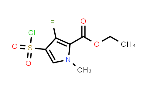 CAS No. 1638268-96-8, Ethyl 4-(chlorosulfonyl)-3-fluoro-1-methyl-1H-pyrrole-2-carboxylate