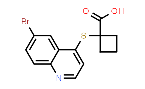 CAS No. 1638327-48-6, 1-((6-Bromoquinolin-4-yl)thio)cyclobutane-1-carboxylic acid