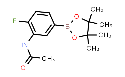 CAS No. 1638329-59-5, N-(2-Fluoro-5-(4,4,5,5-tetramethyl-1,3,2-dioxaborolan-2-yl)phenyl)acetamide