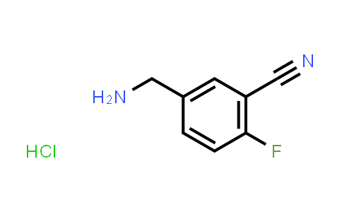 CAS No. 1638487-42-9, 5-(Aminomethyl)-2-fluorobenzonitrile hydrochloride
